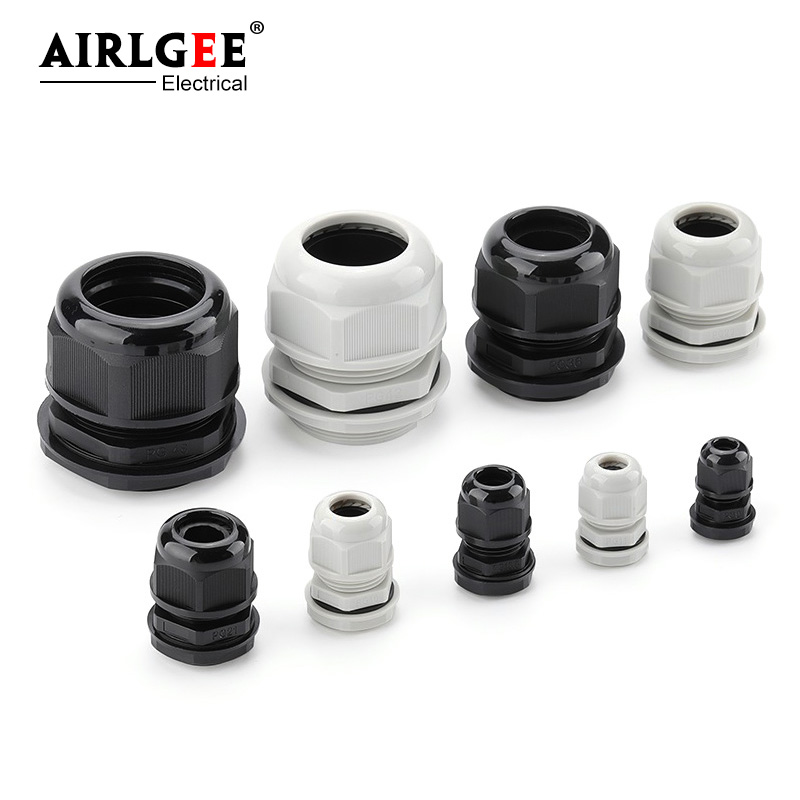 10Pcs Weiß Schwarz Nylon Kunst – Cable Gland Waterproof Bewertung und Preis