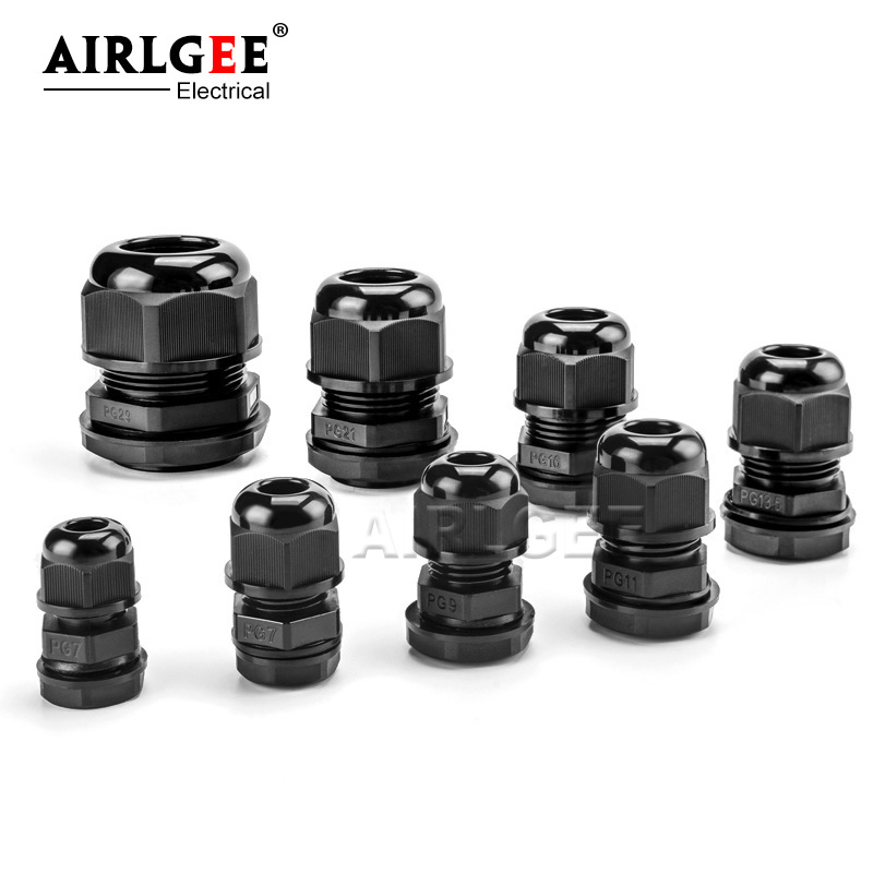 10Pcs Weiß Schwarz Nylon Kunst – Cable Gland Waterproof Bewertung und Preis